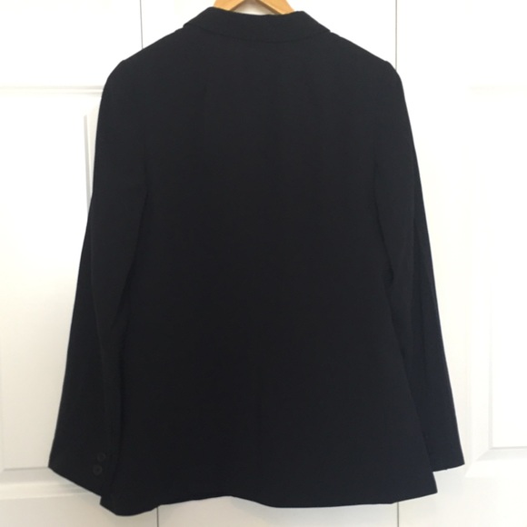 J. Crew 365 Double Breasted Jacket Blazer Black 6 Japanese Weave All Season - Picture 5 of 8